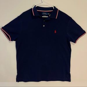 Polo Ralph Lauren Slim Fit Men’s Navy White & Red Pony Polo Shirt 🏇👕🔥
